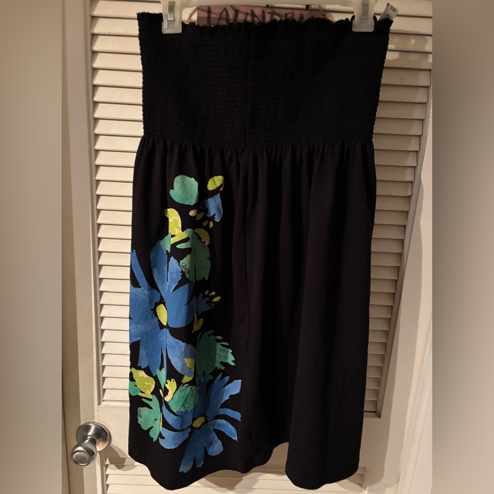 Floral Black cover up dress